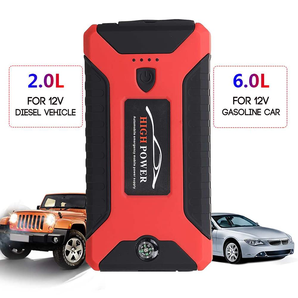 yesTGE 20000mAh 12V Banco del Poder del arrancador del Salto del Coche, Cargador de Refuerzo de batería de Coche portátil Dispositivo de Arranque Arrancador diésel Batería Externa