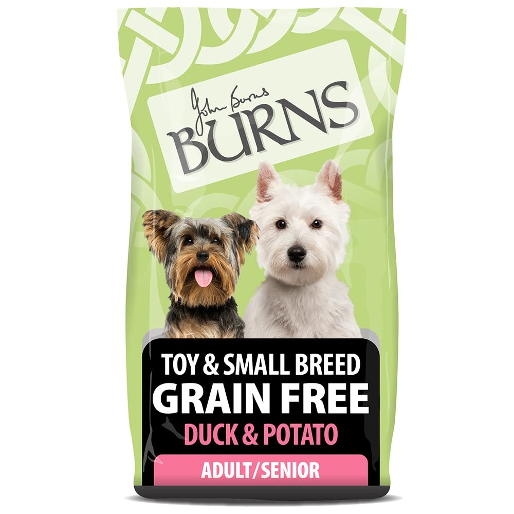 Burns Pet Nutrition Hypoallergenic Complete Dry Dog Food Adult and Senior Dog Grain Free Small/Toy Breed Duck and Potato Grain Free 6 kg