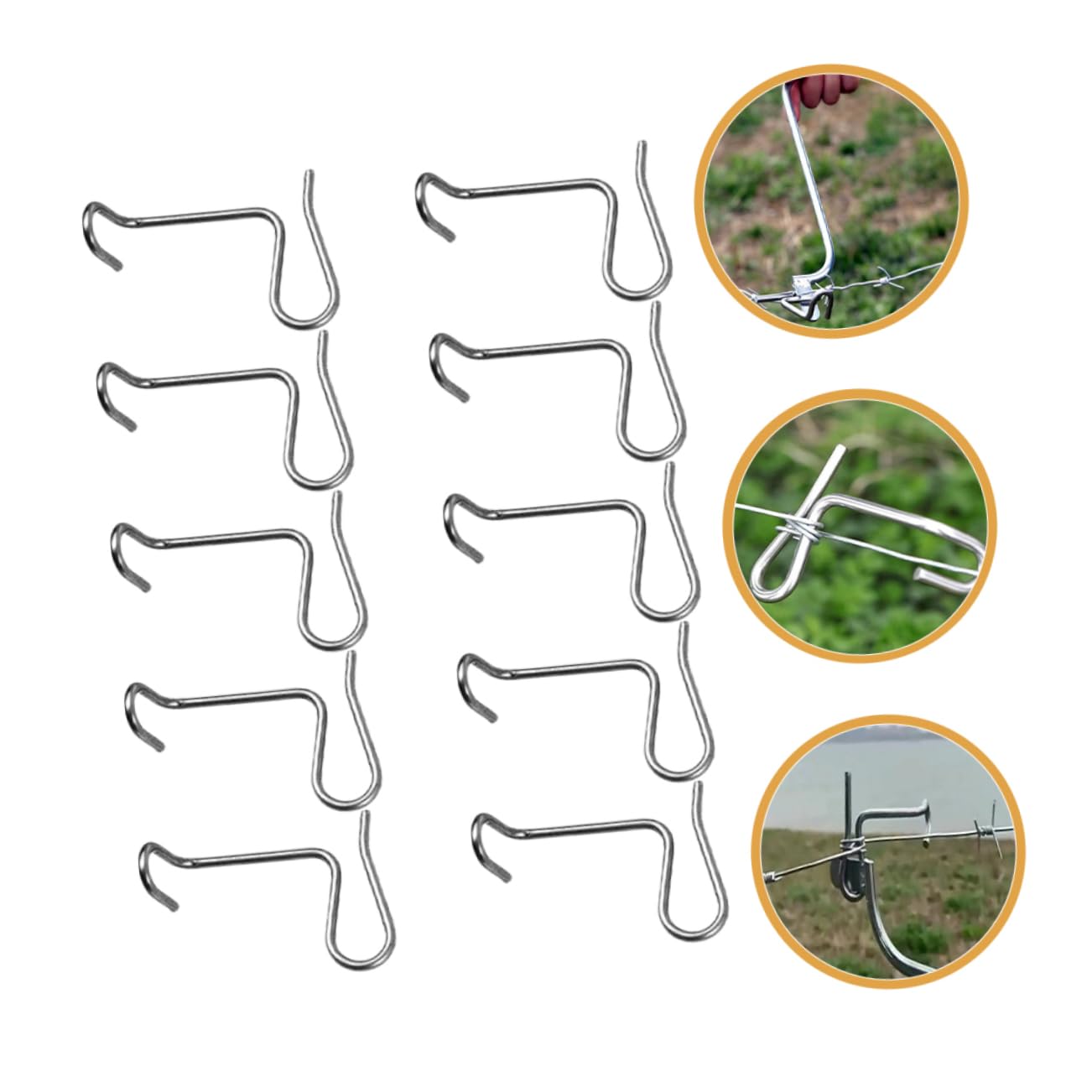 YARNOW 3 Set Strumenti Per La Riparazione Di Recinzioni Attrezzo Per Riparare Recinzioni Stringitore Per Recinzioni Metalliche S Ganci Per Appendere Il Filo Utensili Attrezzi 10 Pezzi * 3