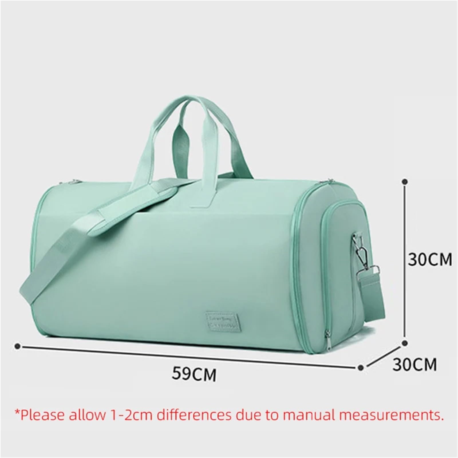 Sporttasche Foldable Gym Fitness Shoulder Bag Suitcase Western-Style Clothes Storage Bags Waterproof Training Yoga Women Crossbody Bag(Khaki)