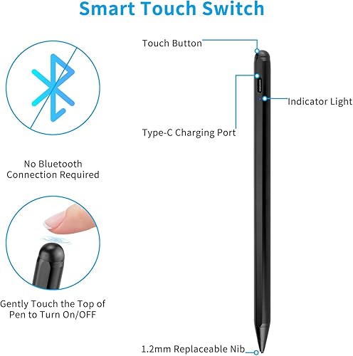 Miniatura 5 de Lápiz óptico para Lenovo Ideapad Flex 5, lápiz óptico activo para Ideapad Flex en escrituradibujoboceto con punta fina para Lenovo Ideapad Flex 5