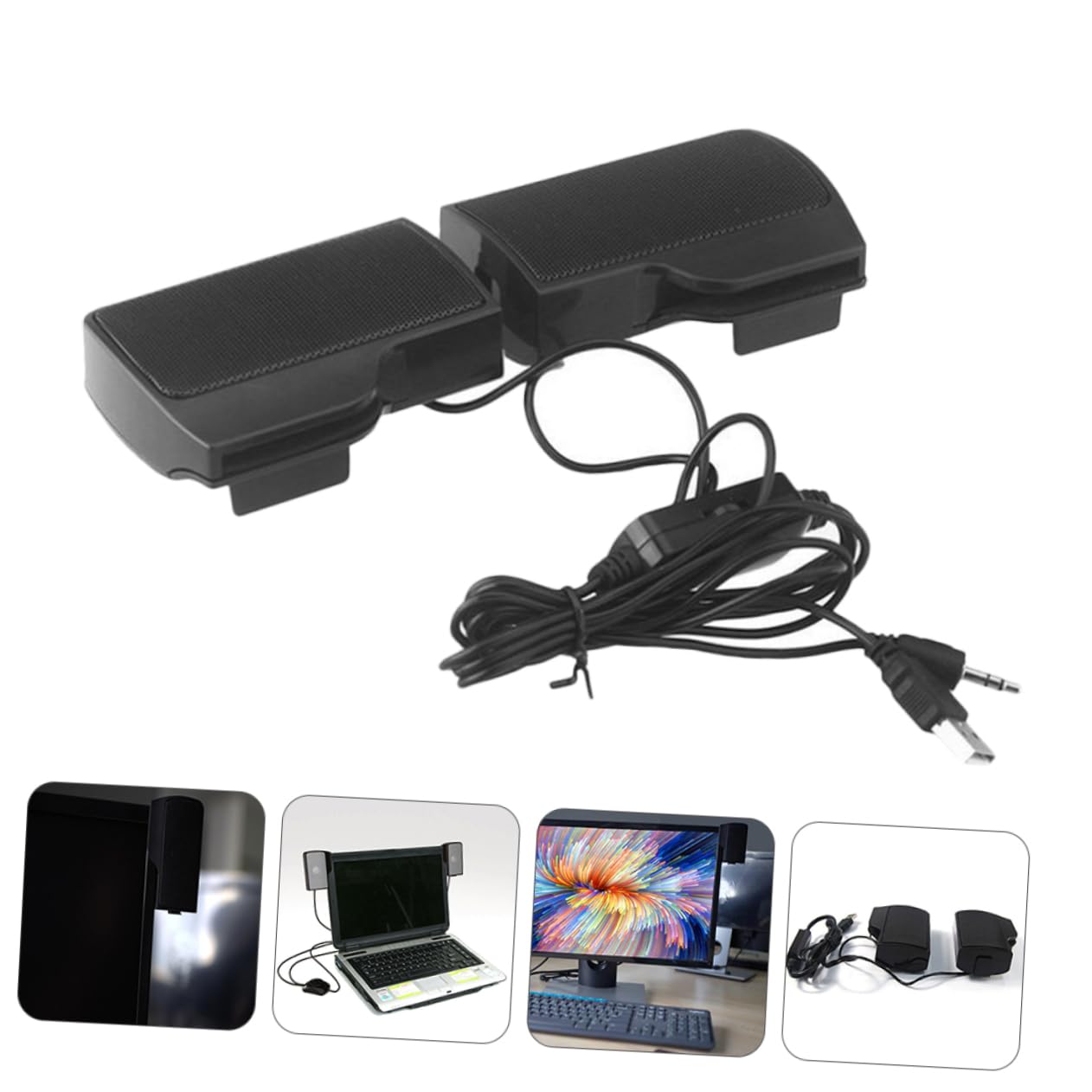 TEHAUX USB Speaker Clip Fashionable Speaker for Desktop and Audio with Volume USB Powered for Use