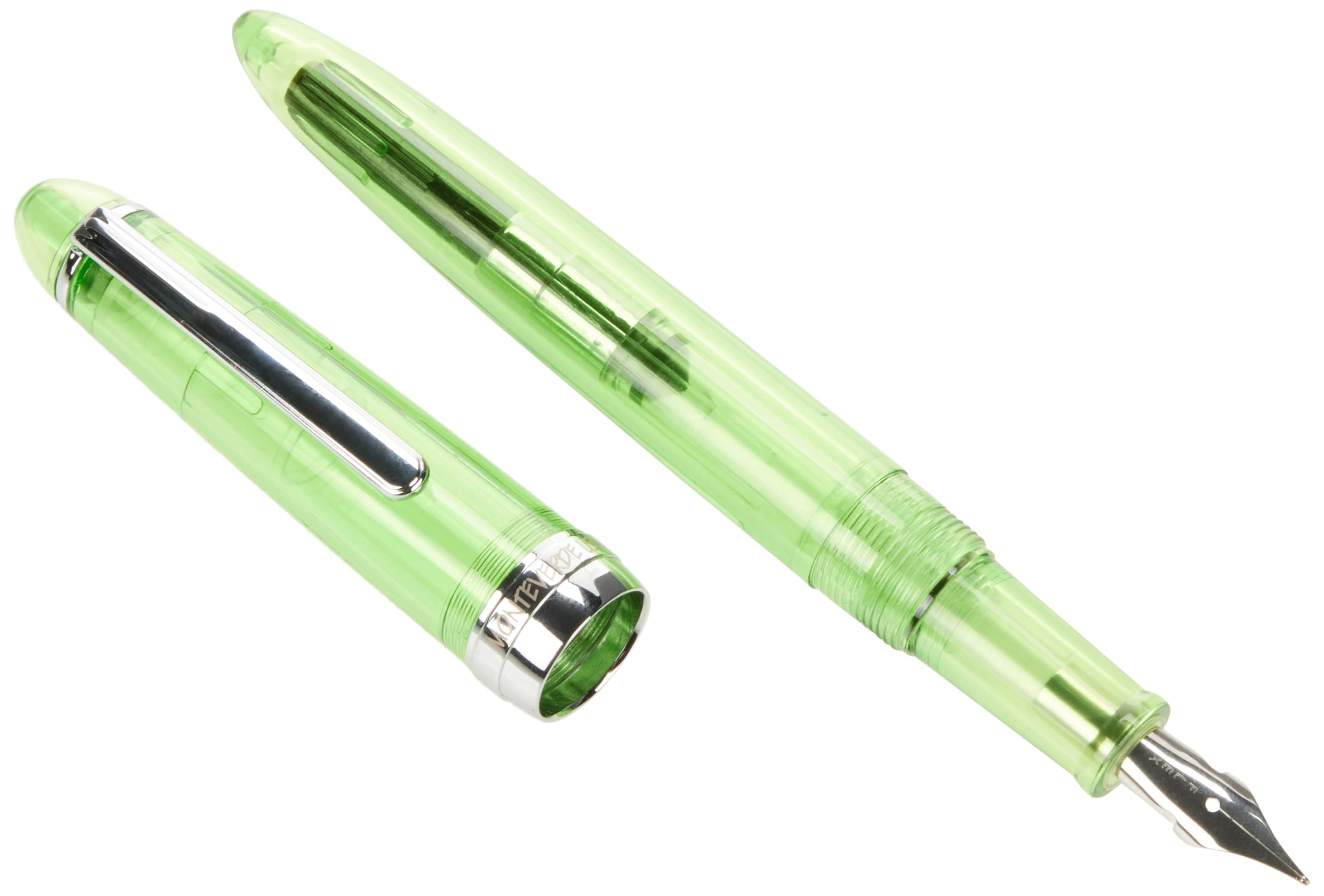 MONTEVERDE Monza - Set regalo con penna stilografica Monza, verde (pennino flessibile), regalo ideale per uomini e donne, perfetto per ufficio, affari, scuola, regali, diario, autografi