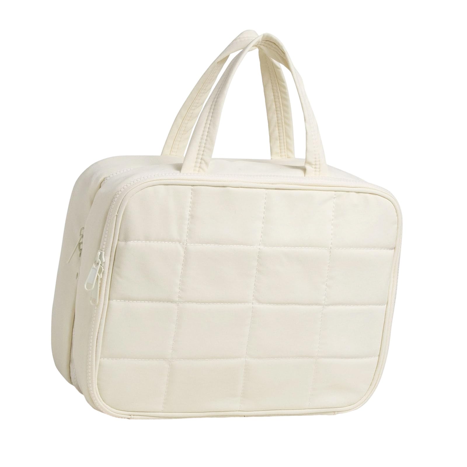 Trousse de toilette de voyage à suspendre, plusieurs compartiments, polyester imperméable, trousse de maquillage ergonomique pour voyage d'affaires, trousse de toilette suspendue pour camping, beige