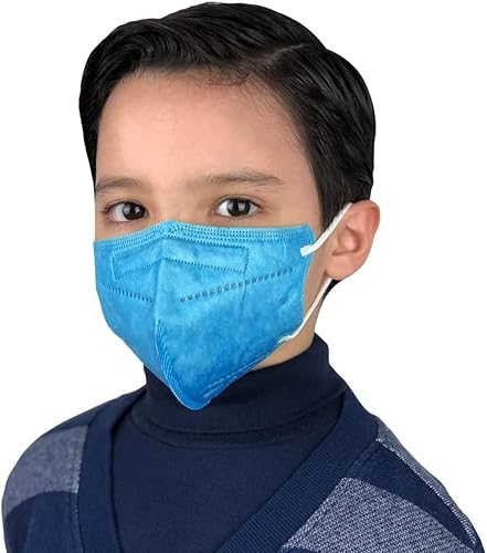 Miniatura 6 de Máscara facial 3D de 5 capas para niños y niñas, con filtro de protección contra polvo, polen y niebla, cómodas correas para los oídos, para