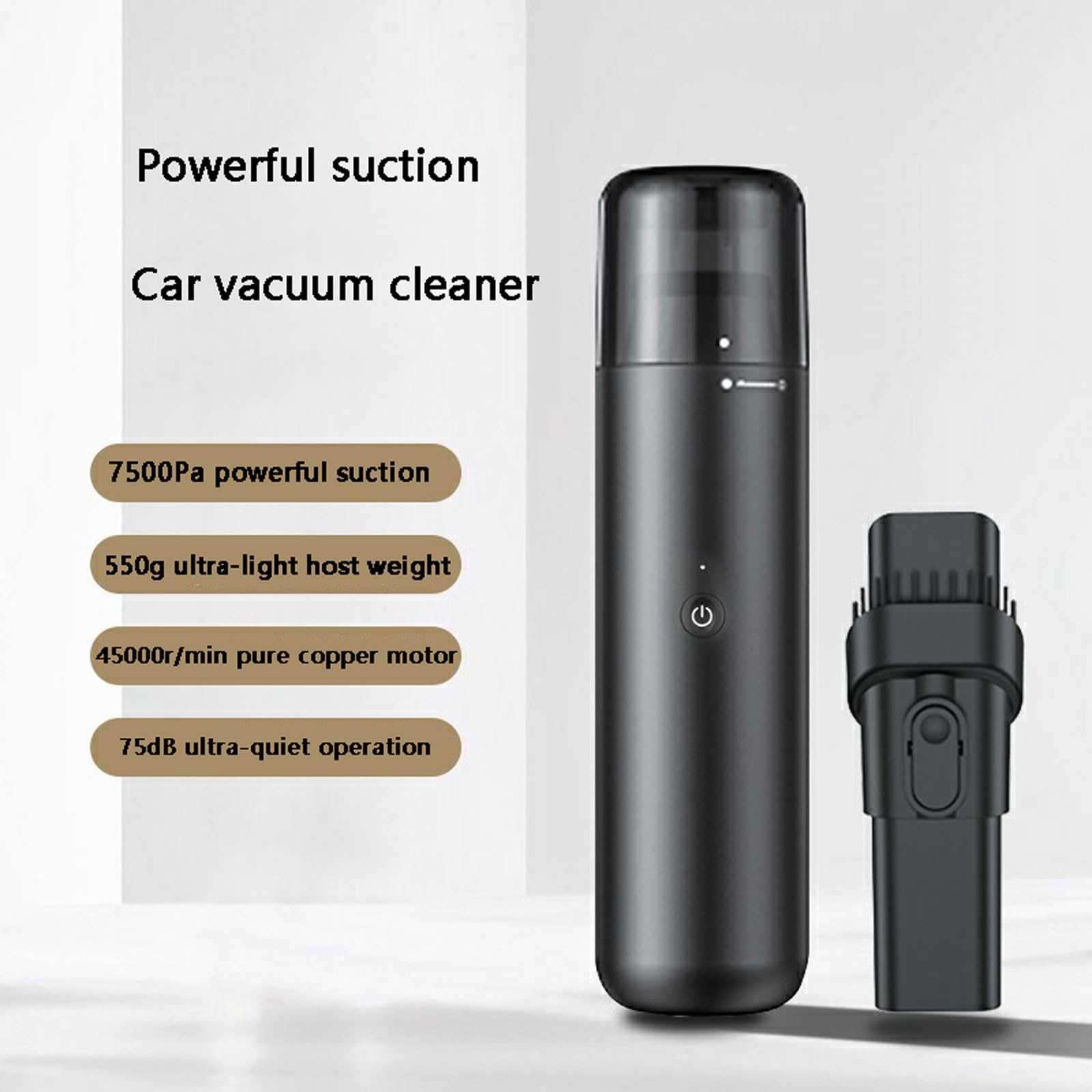aspiradora para Coche, Aspiradora de Coche Recargable por USB, Potente succión