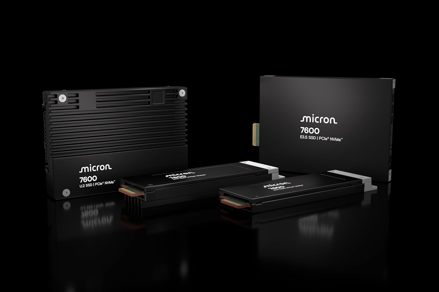 Micron MTFDLAL3T8THG-1BP1DFCYYR 7600 PRO 3.84TB NVMe PCIe 5.0 U.2 Enterprise Solid State Drive