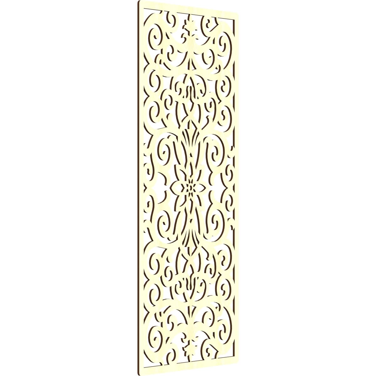Buel Decorative Pierced Fretwork Wood Wall Panels, 29 3/8"W x 74 3/8"H x 3/8"T, Alder