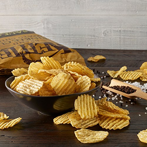Image of Kettle Brand Potato Chips, Krinkle Cut Salt and Fresh Ground Pepper, Single-Serve 1.5 Ounce (Pack of 64)