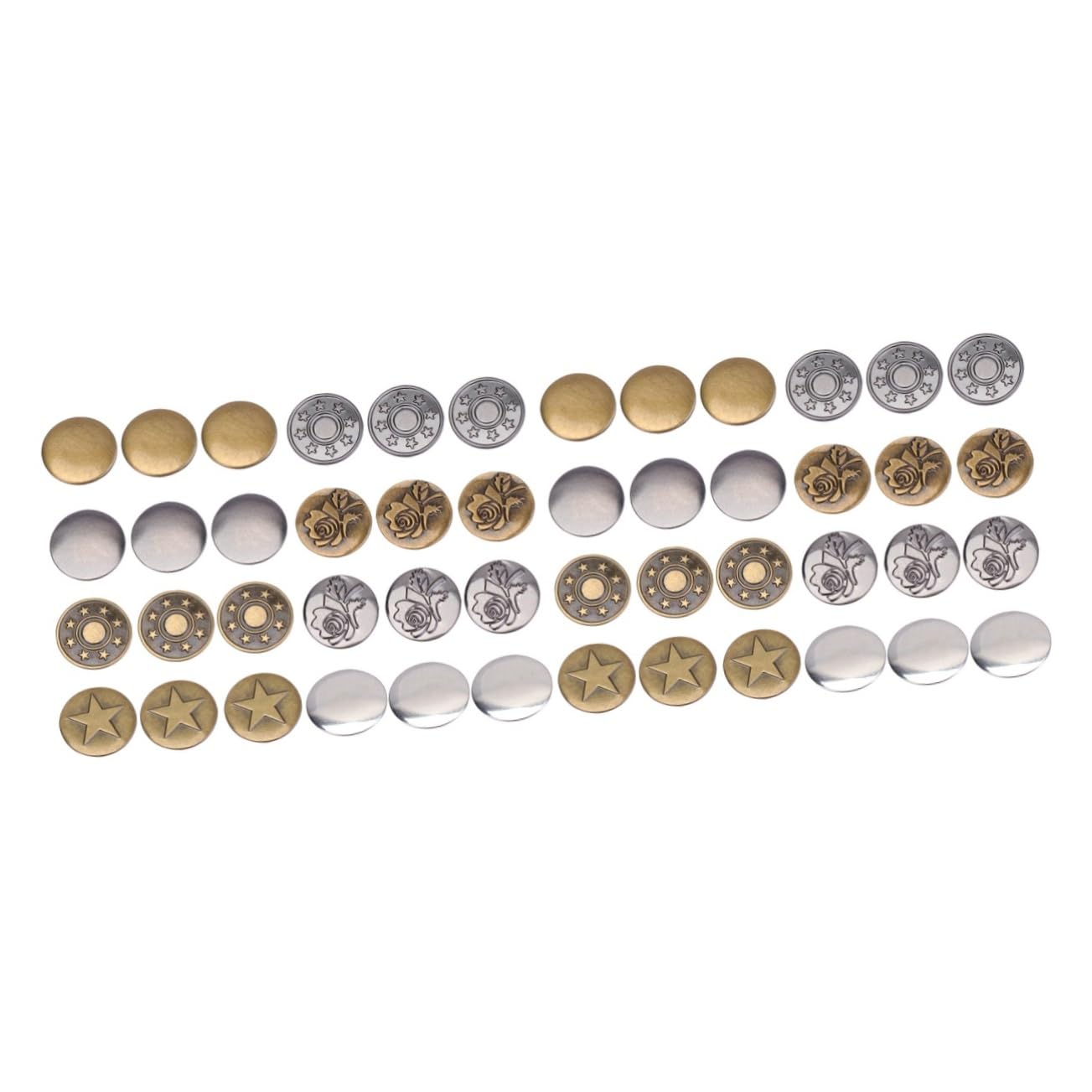 STOBOK 160 Set bottoni con base in Cofanetto bottoni jeans Sostituire rotti bottone dei jeans di sostituzione pulsanti delle bretelle