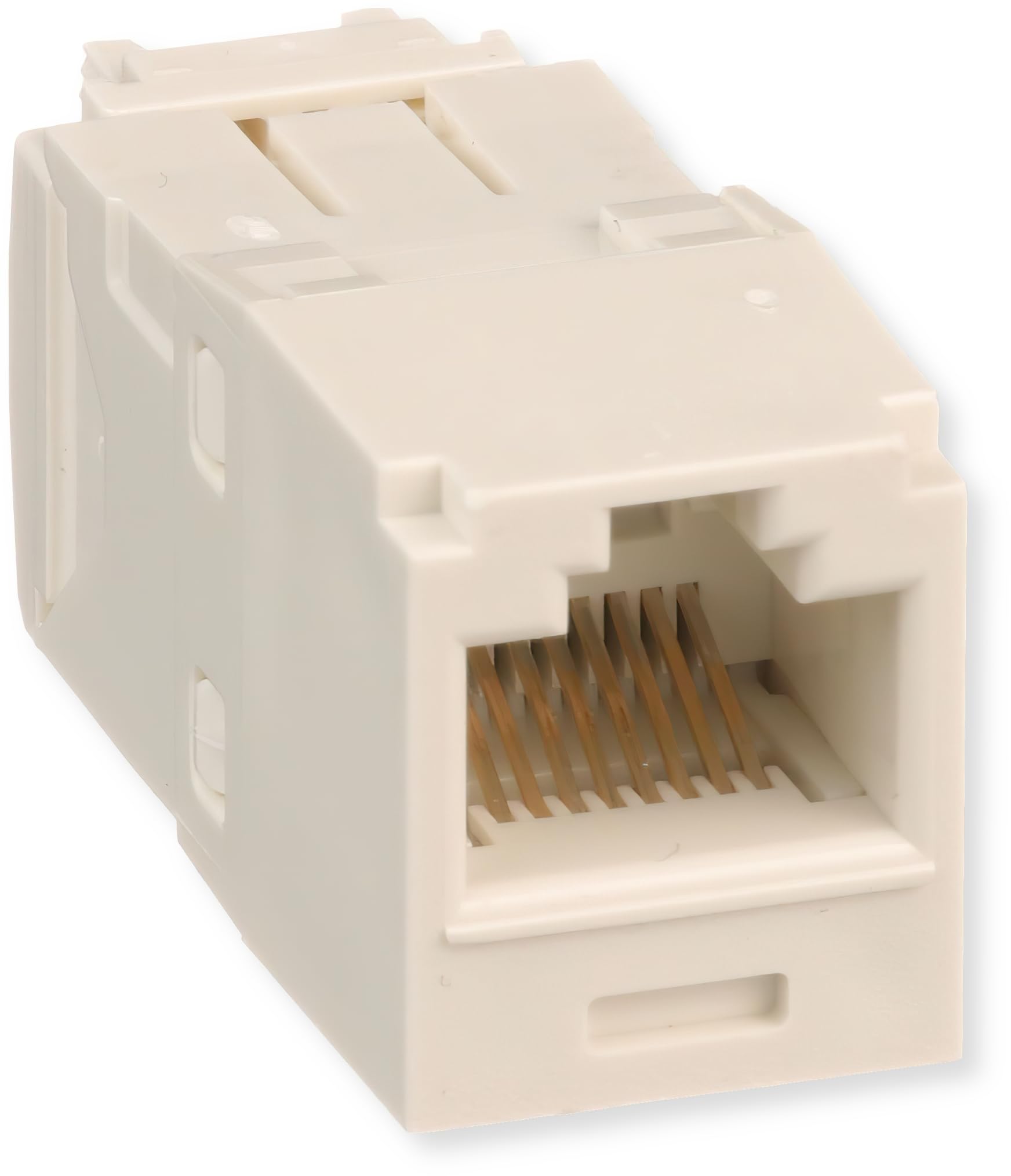 CJ688TGIW Lot de 5 modules jack Mini-Com UTP catégorie 6 TX6 Plus, style TG, sans outil, module réseau Ethernet RJ45 haute performance, câblage T568A/T568B
