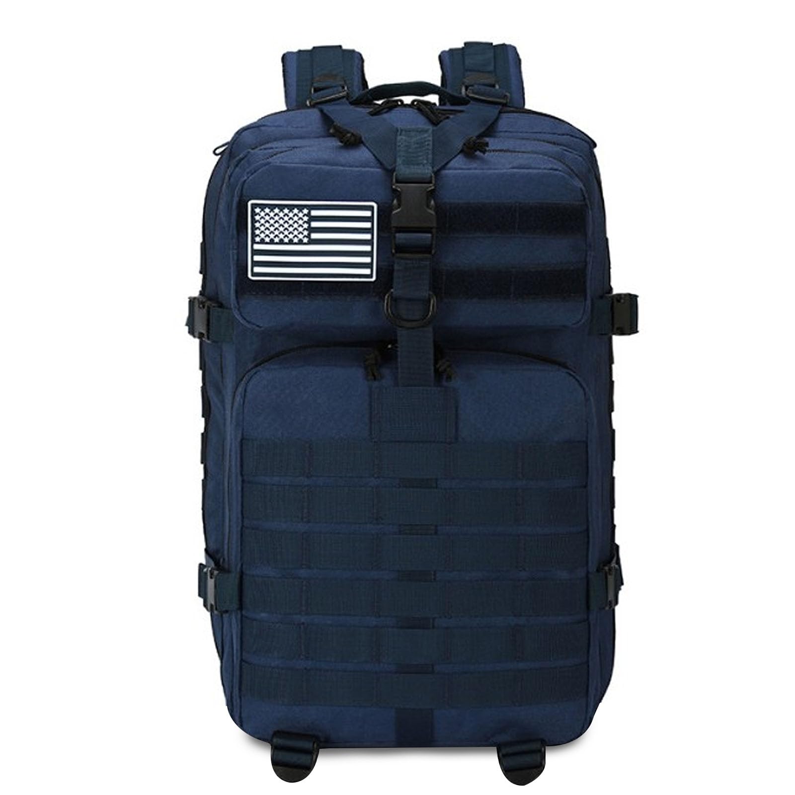 FANDARE 45L Military Tactical Backpack Waterproof Heavy Duty Backpack 3 Day Assault Pack Molle Bag Backpacks Army Backpack for Men Tactical Laptop Backpack Bug Out Bag Hiking Rucksack Blue