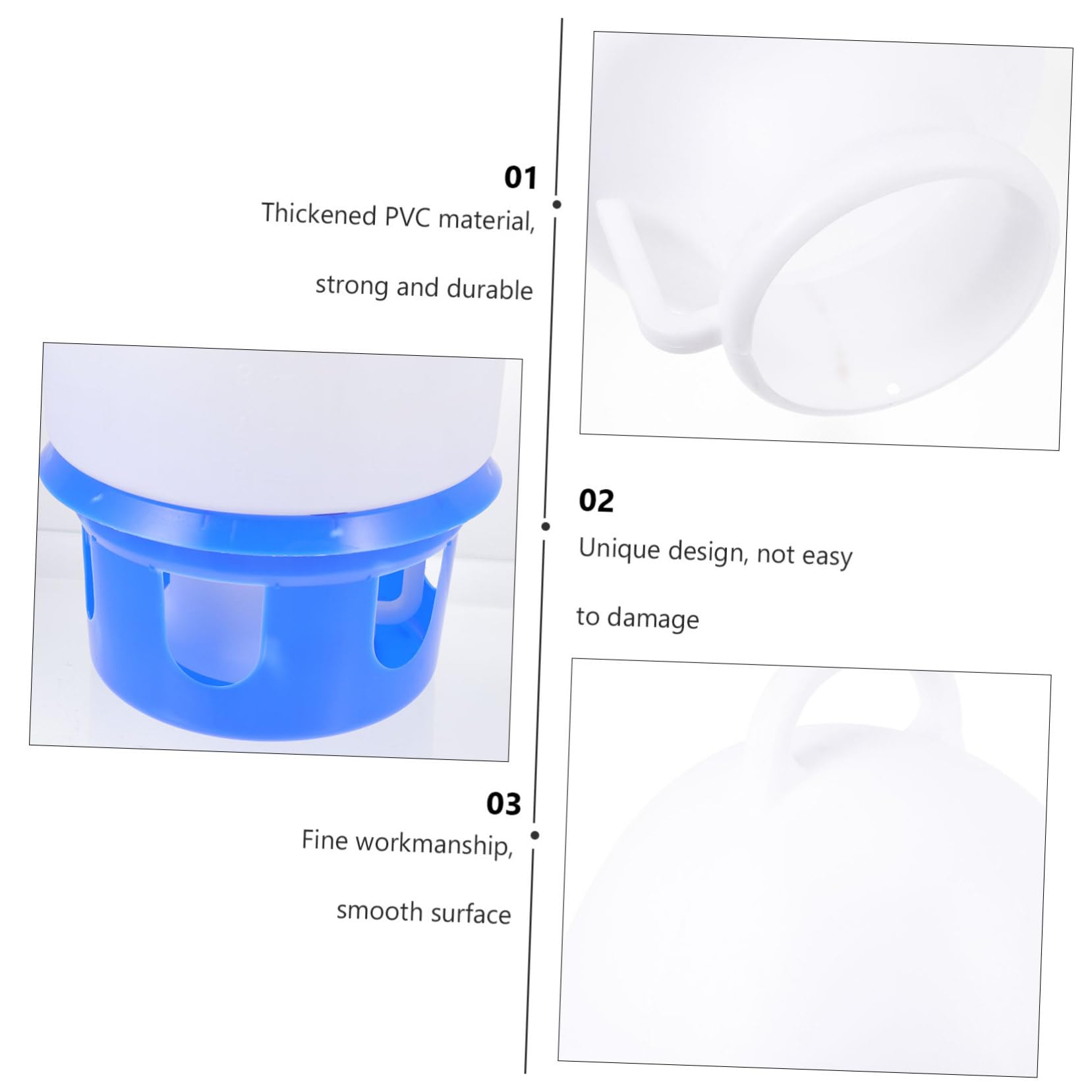 Abreuvoir pour Pigeons Bouilloire Dove 1 Pièce PVC Bleu Rond