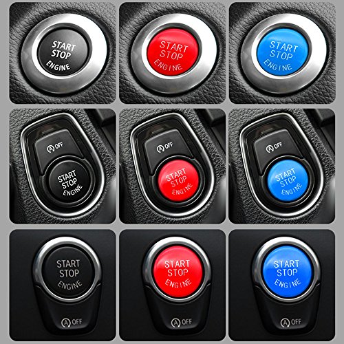 Sangmei Tampa do botão do motor do carro compatível com BMW E Chassis com Sticky Clay Black CV#