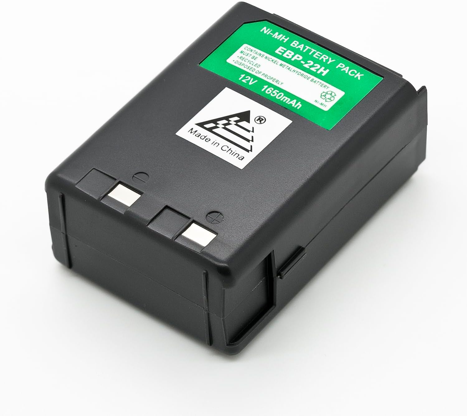 Top view of ExpertPower battery with recycling symbol