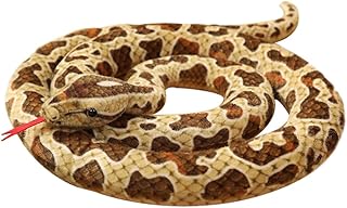 NUOBESTY 78 Inch Large Plush Snake Python Toy Stuffed Animal Prank Snake Plush Toy Stuffed Tricky Snake Model, Gifts for Kids, Halloween Party Supplies