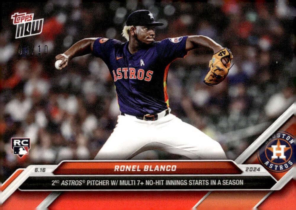 RONEL BLANCO RC SP 2024 Topps NOW Red 3/10 ROOKIE #306 Astros NM-MT MLB Baseball Multi 7 No Hit Innings