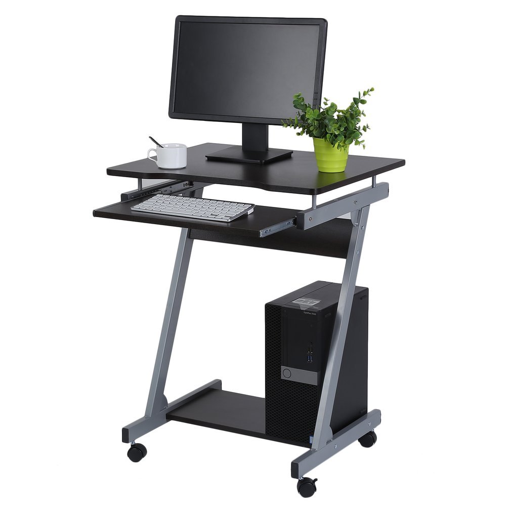 Buy Homgrace Computer Desk ZShaped PC Desk Movable Portable Trolley