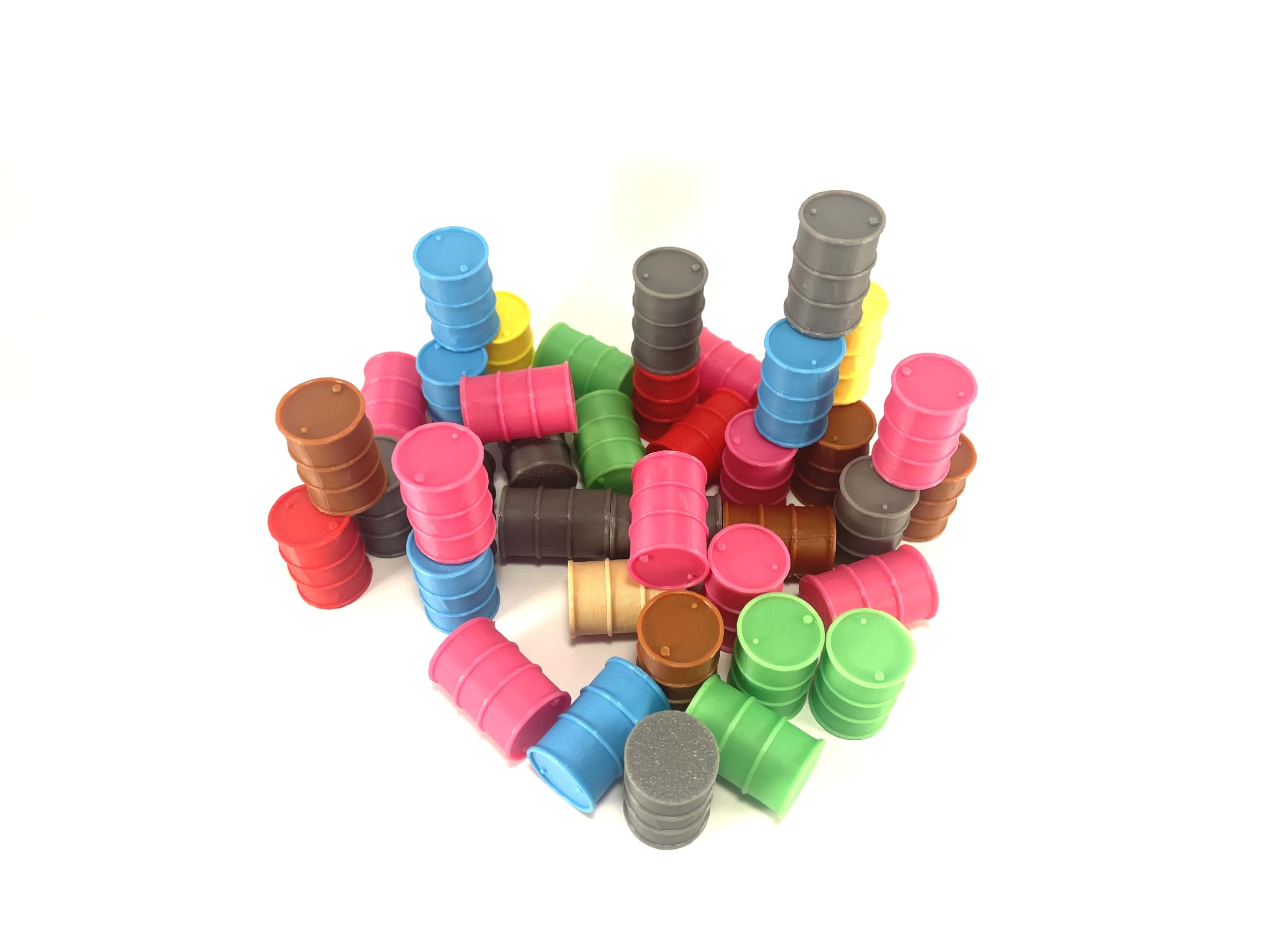 LM3D – Lot De 40 Barils Sci-Fi Pour Wargames 28-32 Mm – Imprimé 3D, Couleurs Aléatoires – Pour Warhammer, Kill Team