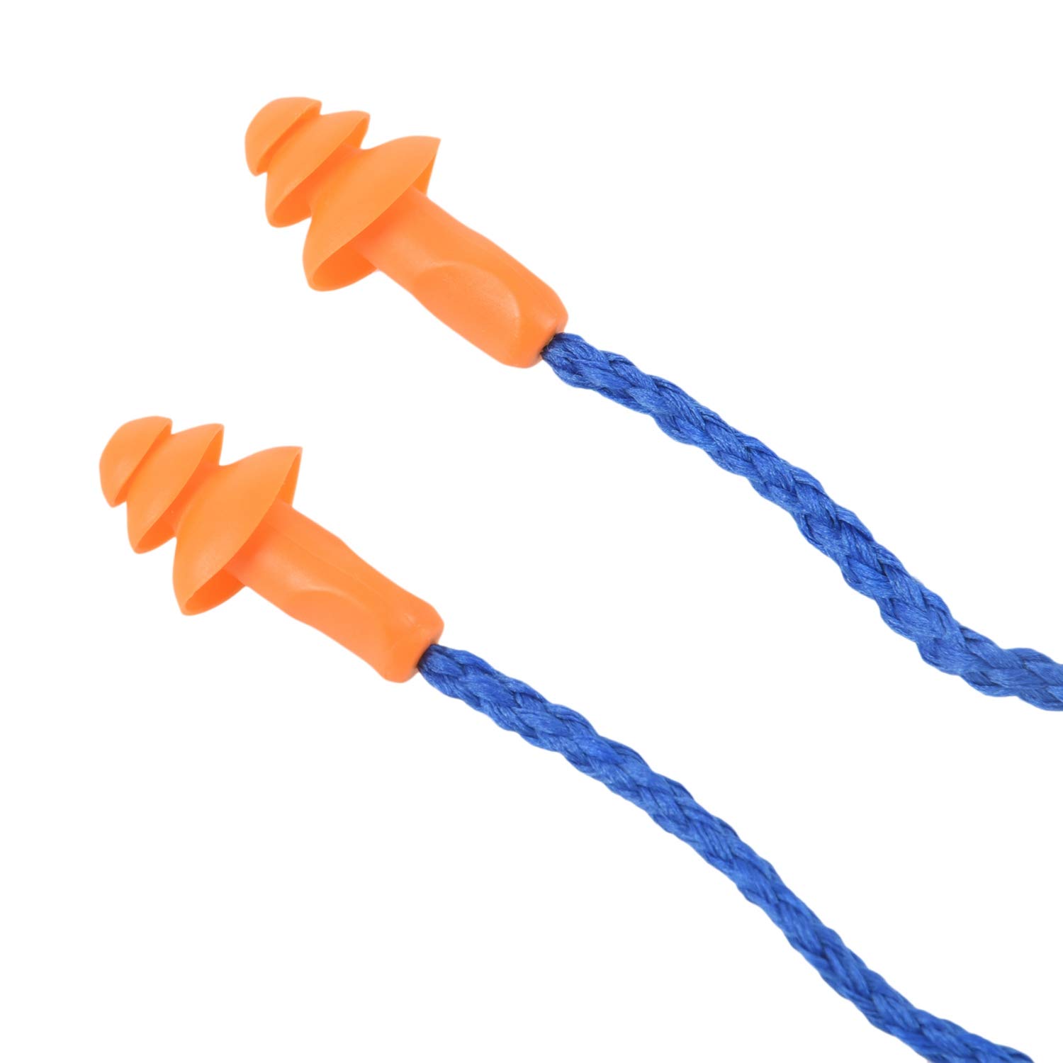 10 Tappi Per Orecchie In Silicone Morbido – Lavabili E Riutilizzabili, NRR 25dB, Per Dormire, Studio, Viaggio, Colori Blu E Arancione - 3