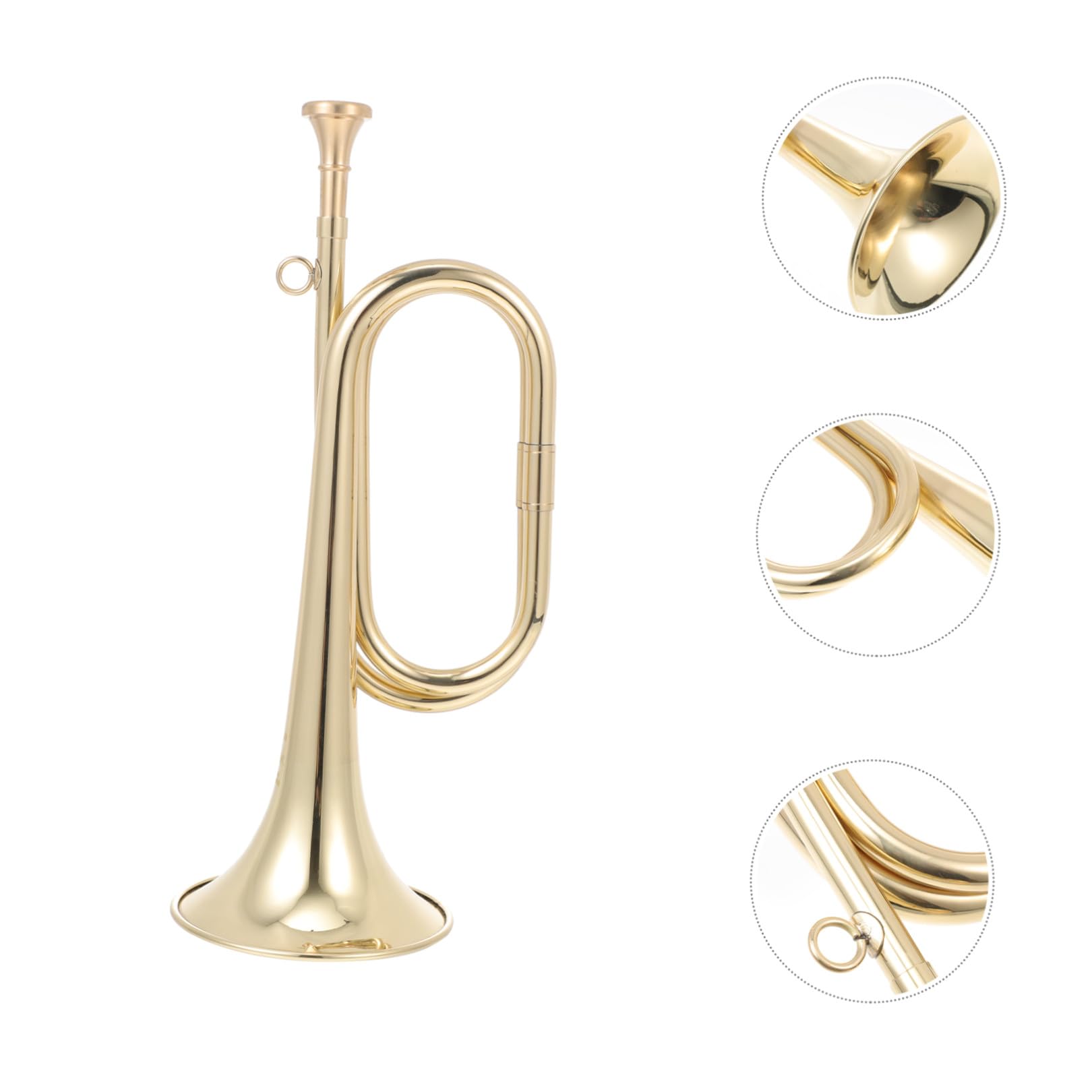 BESPORTBLE Tromba in Ottone Oro per Studenti Principianti Design Creativo, Strumento Musicale la Pratica a Casa in Ufficio