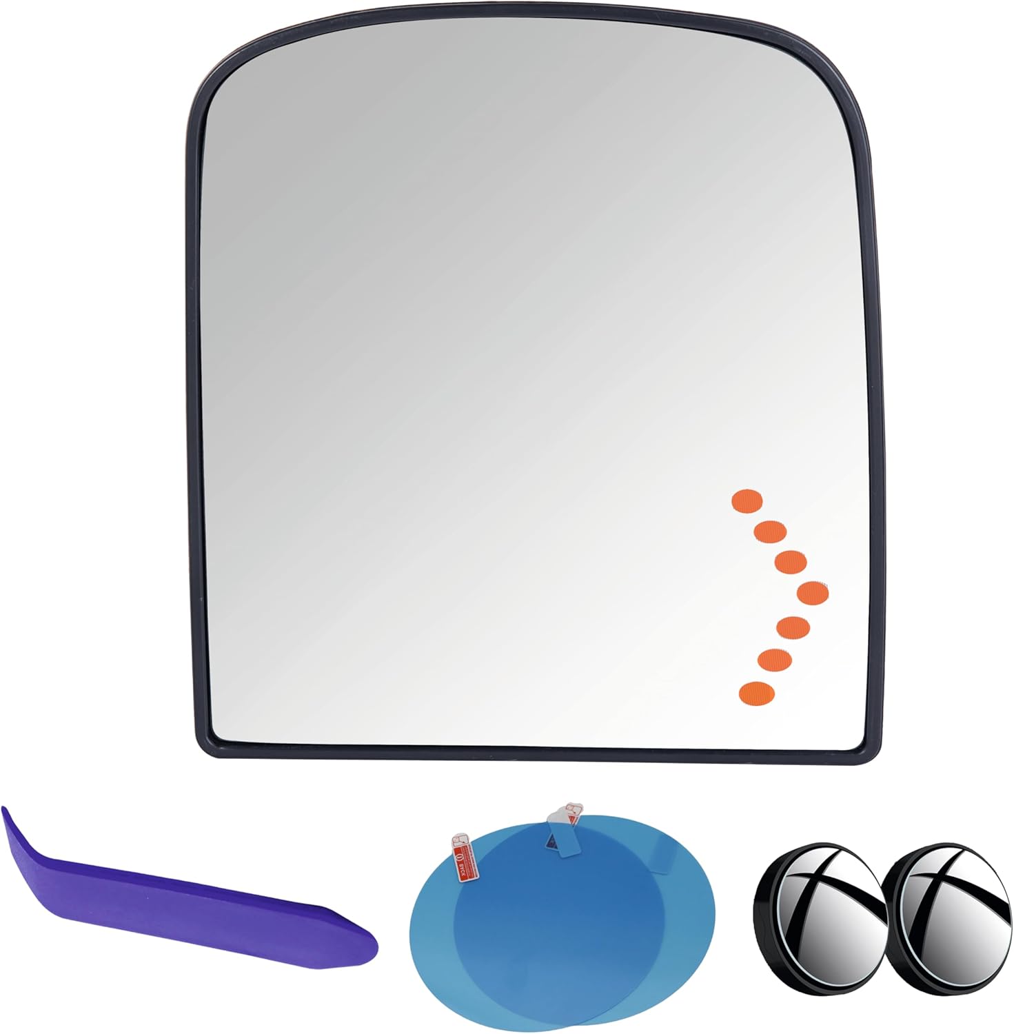 EAP Driver Side Mirror Glass Compatible with Chevrolet Silverado 1500 2006-2018, Silverado 2500 3500 2006-2019, GMC Sierra 1500 2006-2018, Sierra 2500 3500 2006-2019, Heated, Upper, 15933015