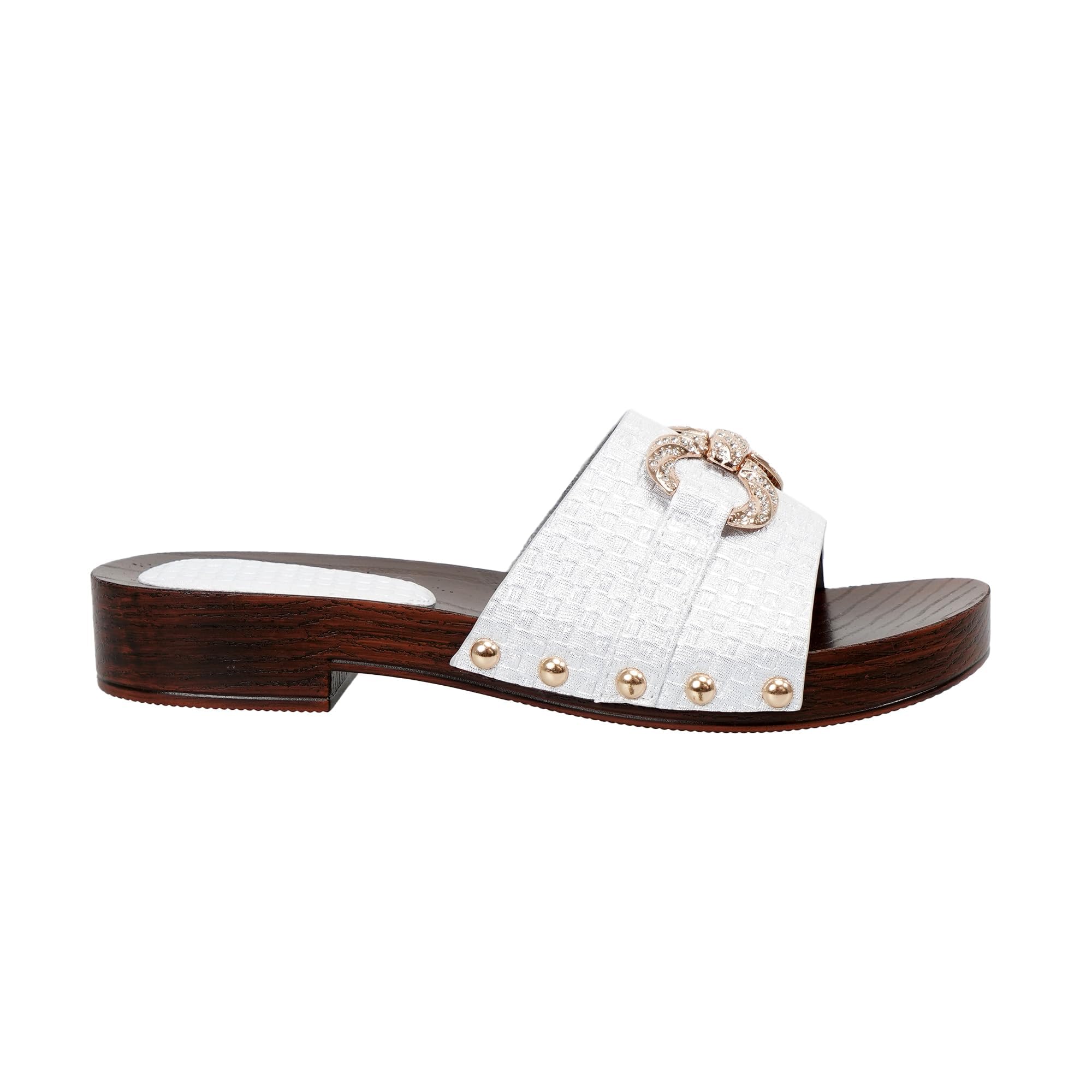 JOMIX Sandali Donna Estivi Eleganti con Morsetto Metallo e Tacco Basso Quadro Comode Scarpe Aperte e Ciabatte con Zeppa Leggere e Traspiranti per Ufficio e Città