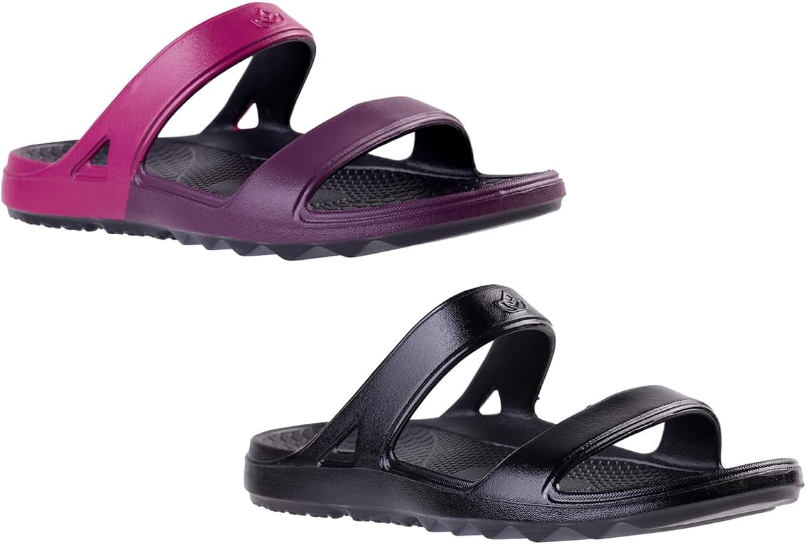 Spenco Women's Orthotic Slide Sandal 12 Fuchsia/Black