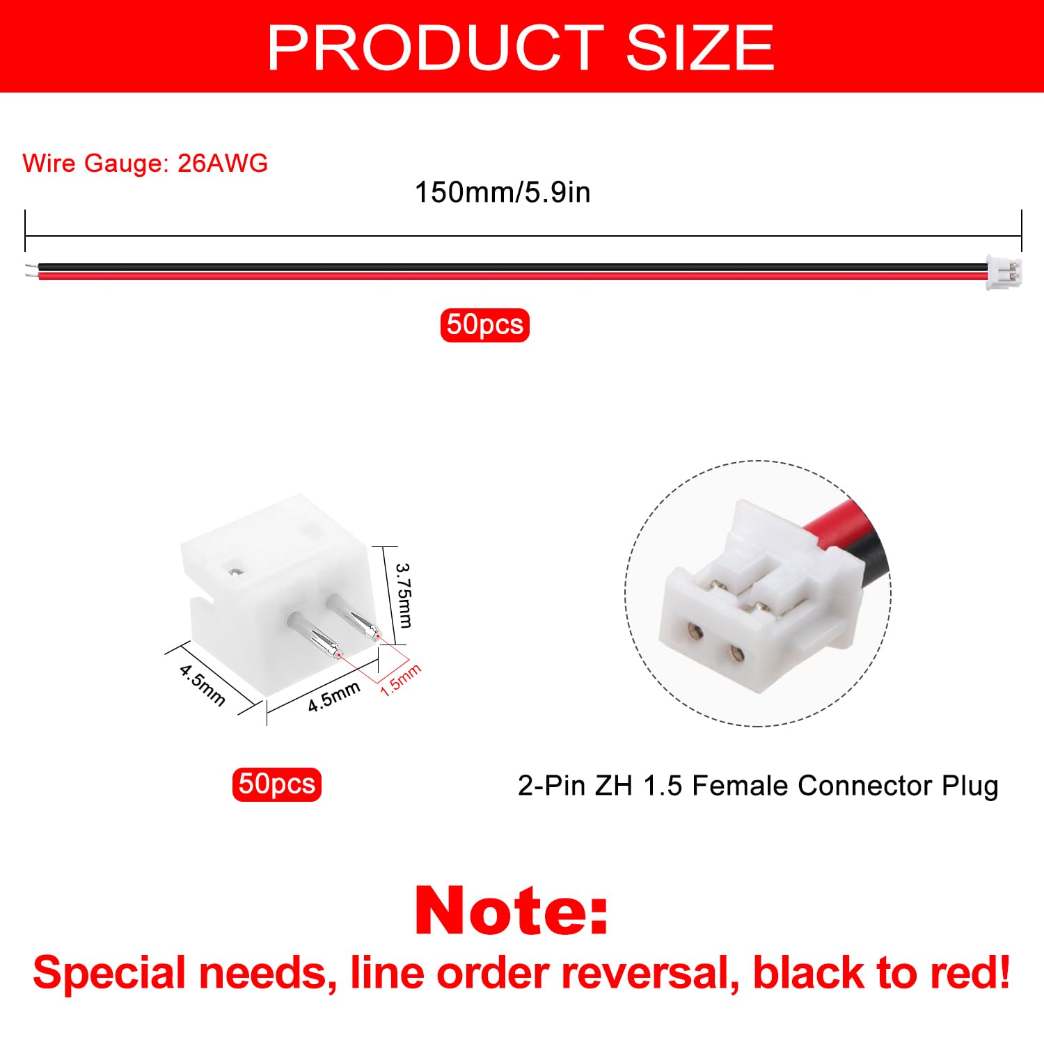 Kit Connettori JST SM 2.5mm Pre-Crimpati - Per LED, Elettronica, Hobby E Fai Da Te