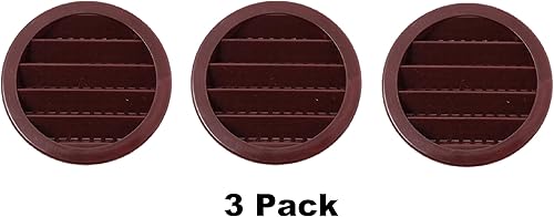 Vista 22 de 2.5 "rejilla redonda de plástico Soffit rejilla de ventilación de aire para reptiles cubierta (6, blanco)