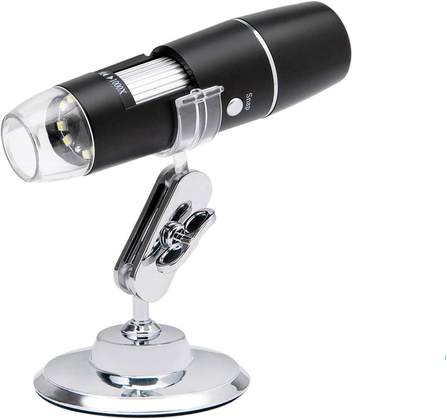 Beslands WiFi Digital Microscope Wireless 50X to 1000X Zoom Magnification Mini Handheld Endoscope Inspection HD Camera 8 LED Light, Compatible with iPhone iPad Android Smartphone Mac Windows