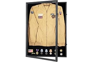 Military Uniform Display Shadow Box with 98% UV Protection for Shirts, Coats and Gear