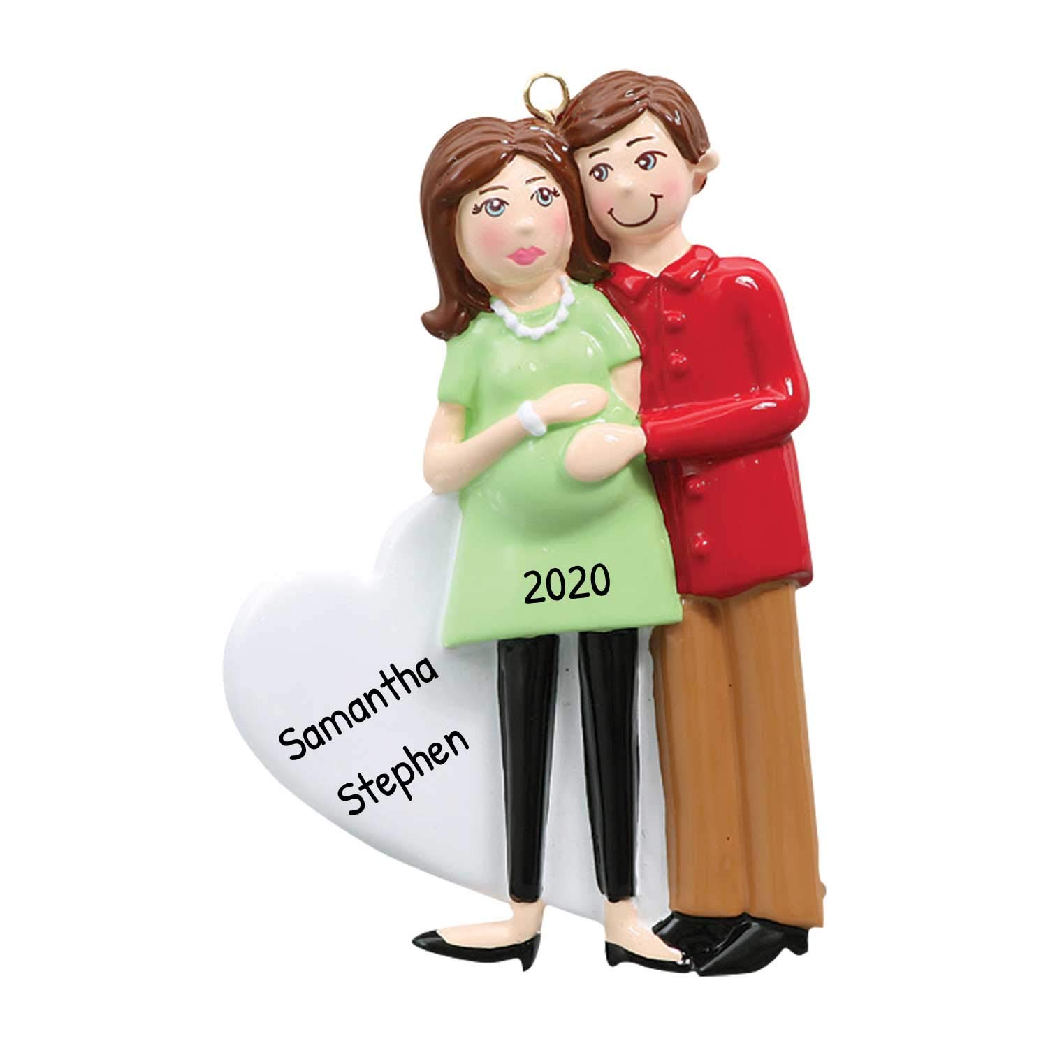 Christmas ornament for pregnant couple Clearance
