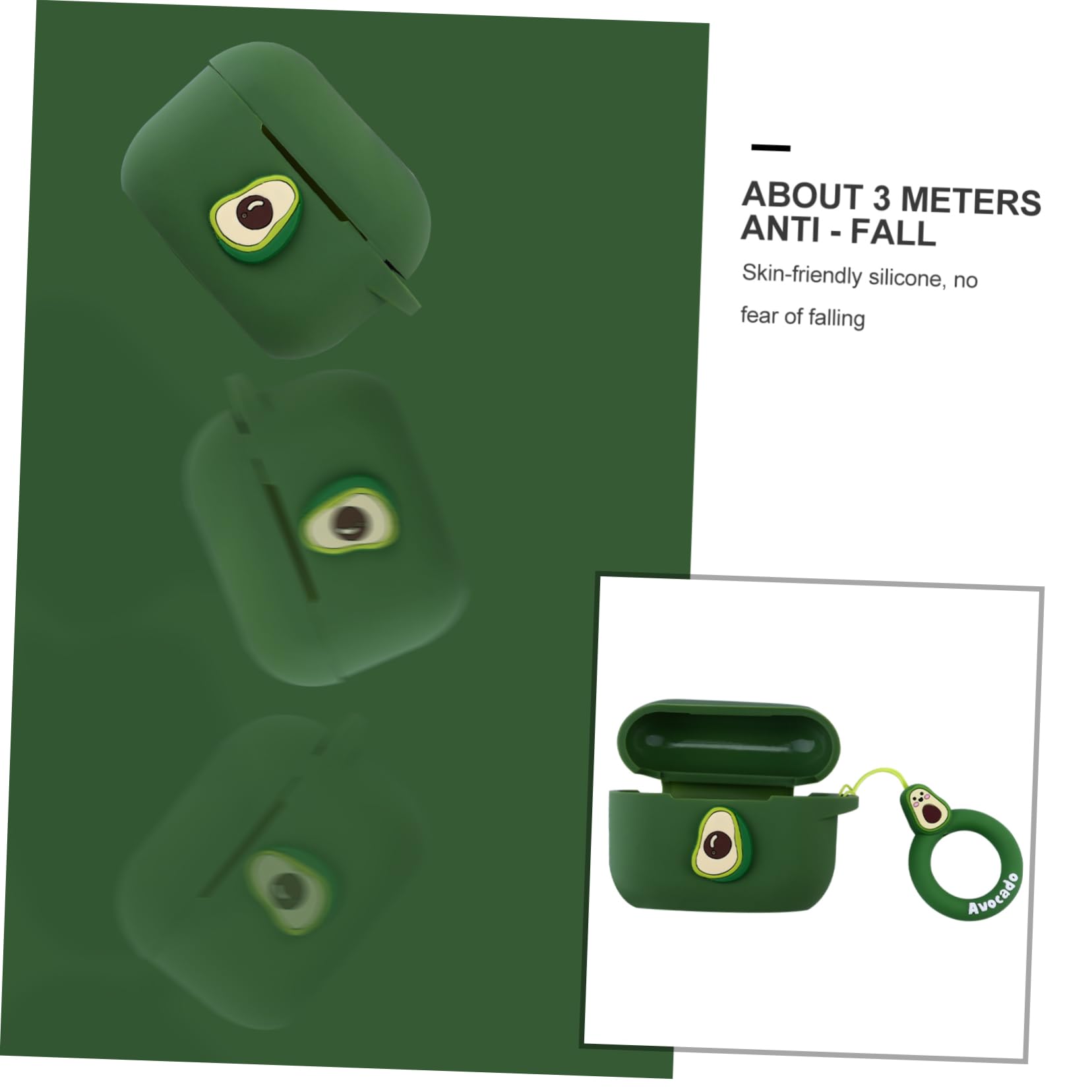 DOITOOL 3 Piezas Caso Auriculares Caja Auriculares Moda Funda para Gel Silicona Cubierta La Caja Carga Fruta Pro2 Envase Gel Sílice