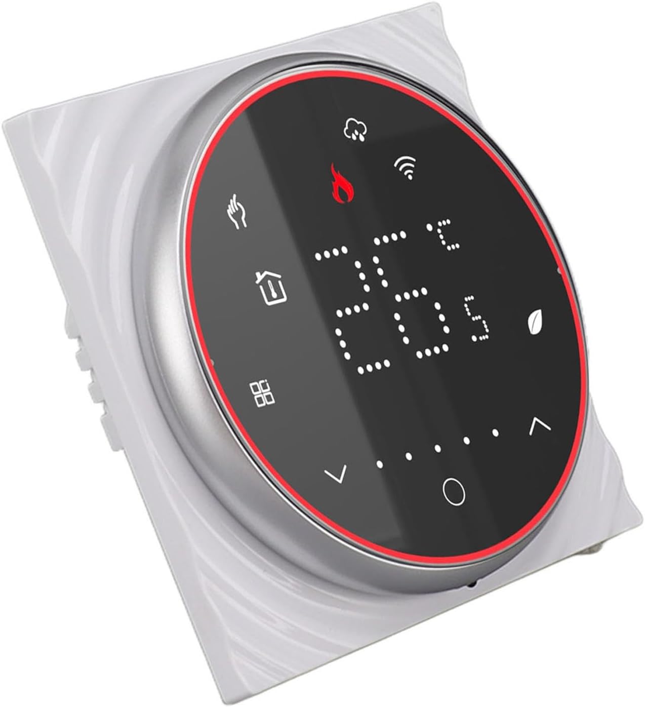 Programmable Smart Thermostat, Embedded Water Heating Controller with LED Display for Home and Office, Energy Saving, Accurate Temperature Control from 41°F to 95°F (Black)