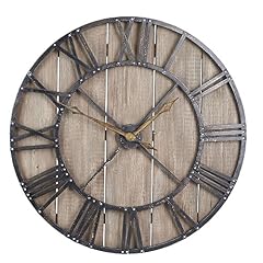 Rustic Iron Wood Wall Clocks product image