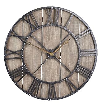 Rustic Iron Wood Wall Clocks product image