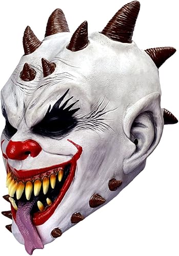 Miniatura 2 de Máscara de payaso demonio aterrador máscara de payaso malvado novedosa para Halloween disfraz de fiesta de látex máscara de cabeza completa