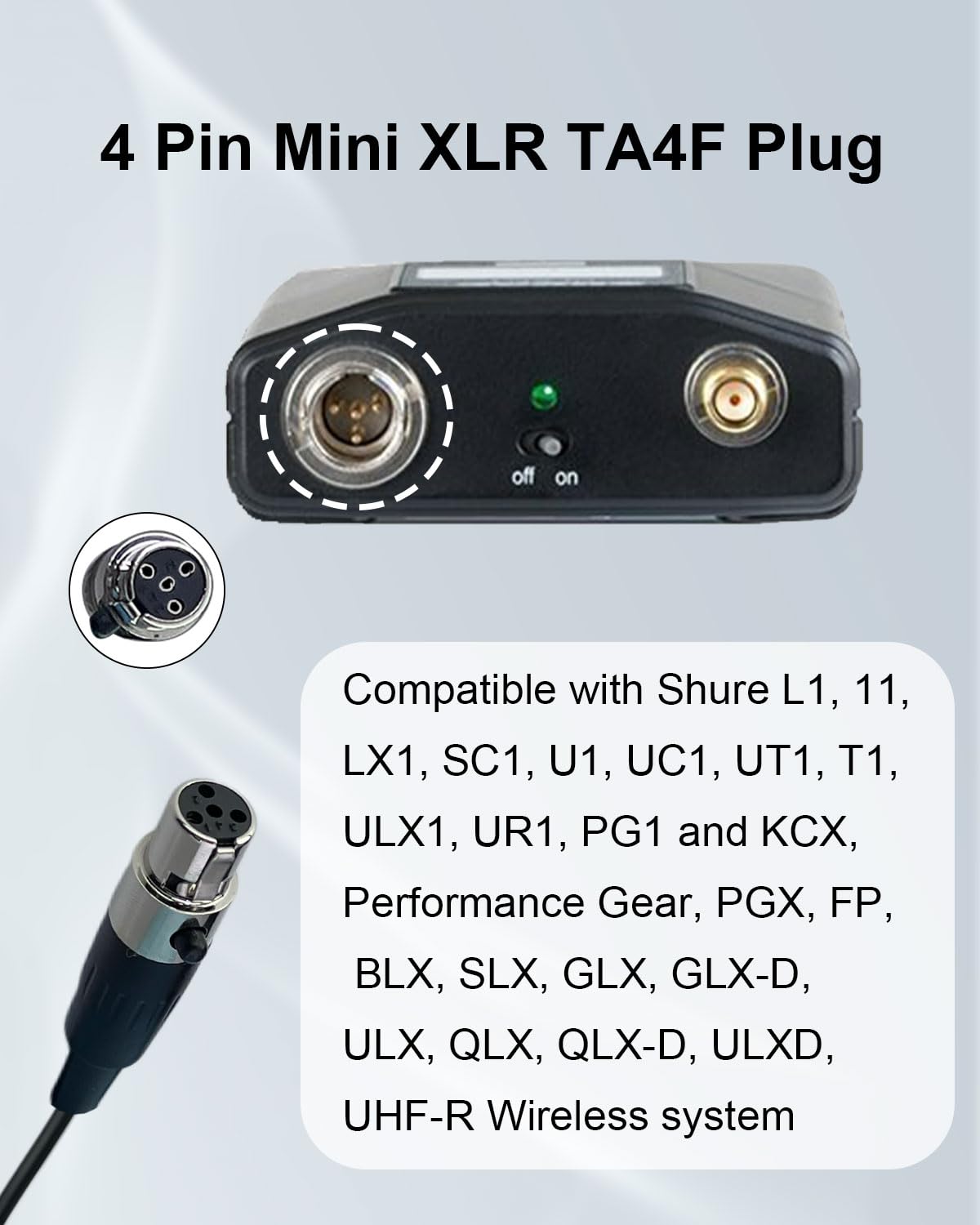 Shure Lavalier Lapel Microphone Ta4f Plug 1.5M Unidirectionnel Condensateur pour YouTube Performances Interviews