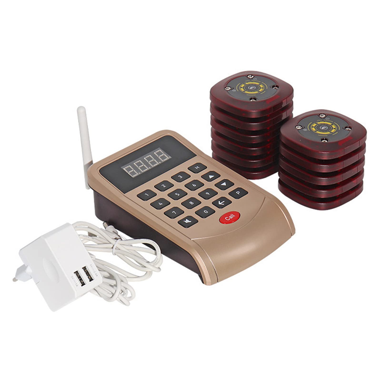 Buy Restaurant Pager System, Wireless Calling Beepers, with 10 Pagers