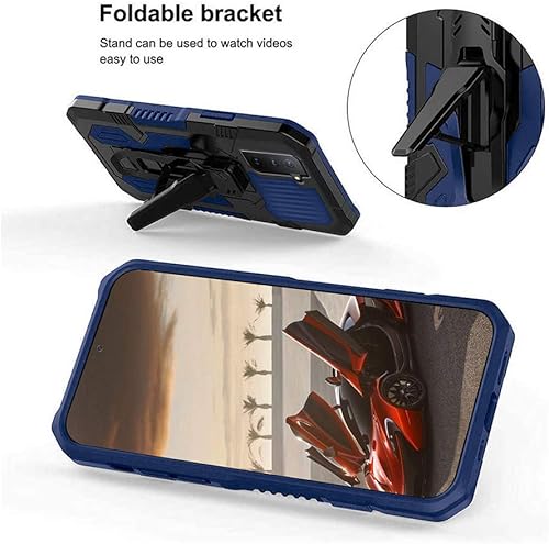Miniatura 4 de Funda para Samsung A52, protección resistente de grado militar, para Samsung A52, anticaídas de 15 pies, con función atril magnético y 2 protectores
