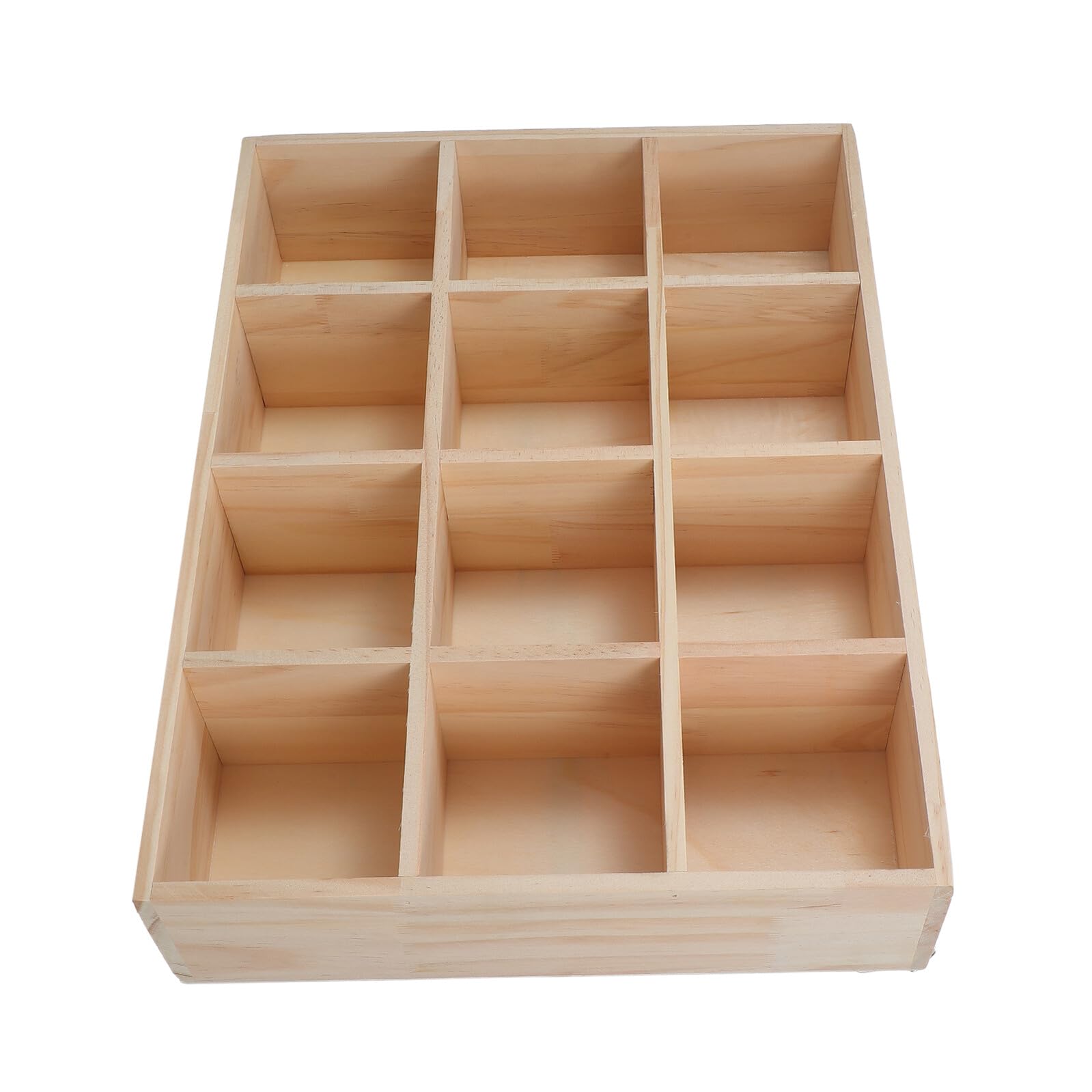 Étagère Murale en Bois Rustique à 12 Compartiments - Organisateur Cuisine et Studio