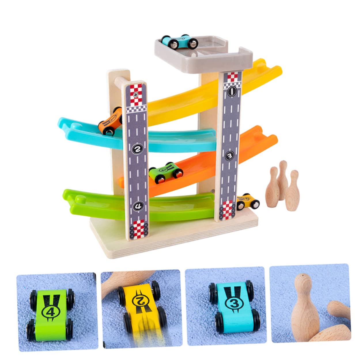 CORHAD 1Set Multi Layer Glider for Engaging Track Car Plaything Develops Fine Motor Problem Solving Skills Design for Ages