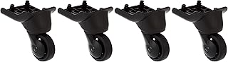 Softside Replacement Luggage Suitcase Spinner Wheels, Pack of 4, One Size, Black