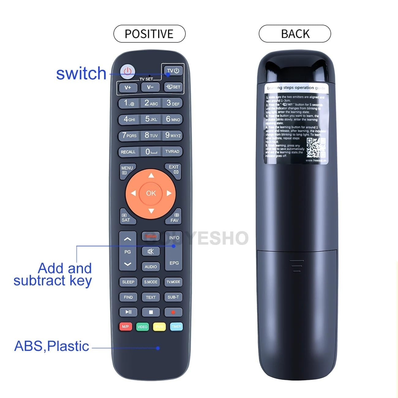 1 Mando a Distancia for GTMEDIA V7Pro/V7TT/V8X/V8UHD/V9Prime Android TV Box