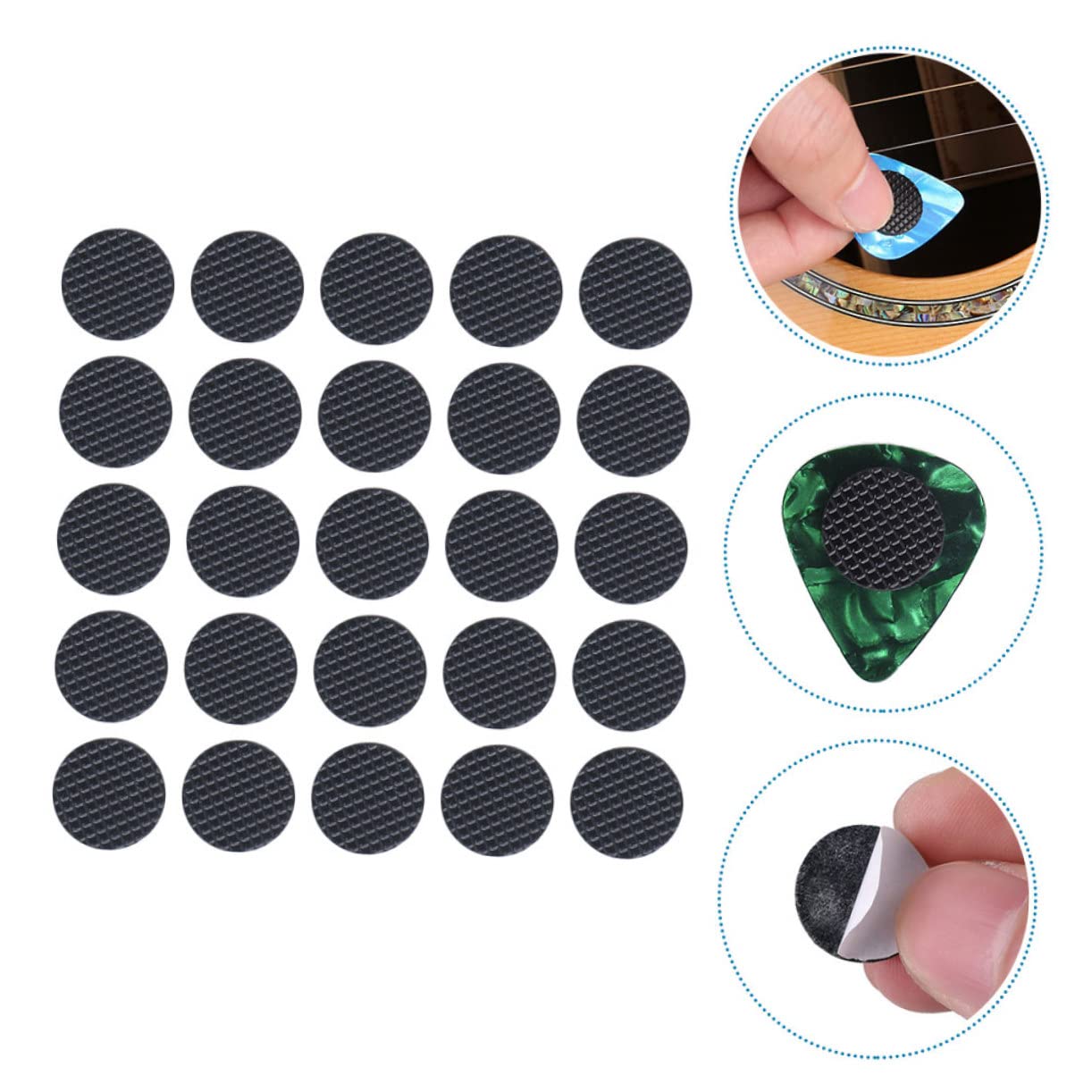 VICASKY 160piezas Agarre De Goma Para Púas De Guitarra Accesorios Prácticos Para Soporte Antideslizante Para Púas De Guitarra Eléctrica De Usar y