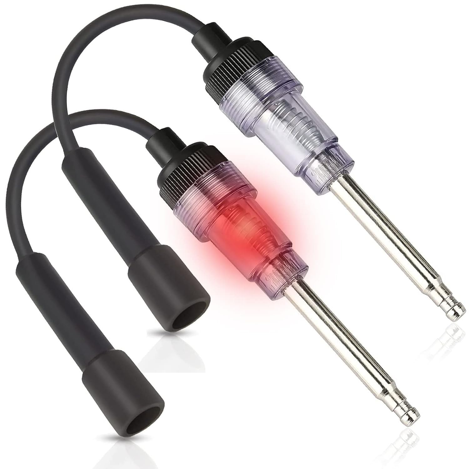 Greluma 2 Stk Inline Zündkerzentester, Zündprüfleuchte für geraden Motor, Diagnose Detektor für kleine Anker für Automobile, Autos, Rasenmäher, Motorräder, interne externe Motoren
