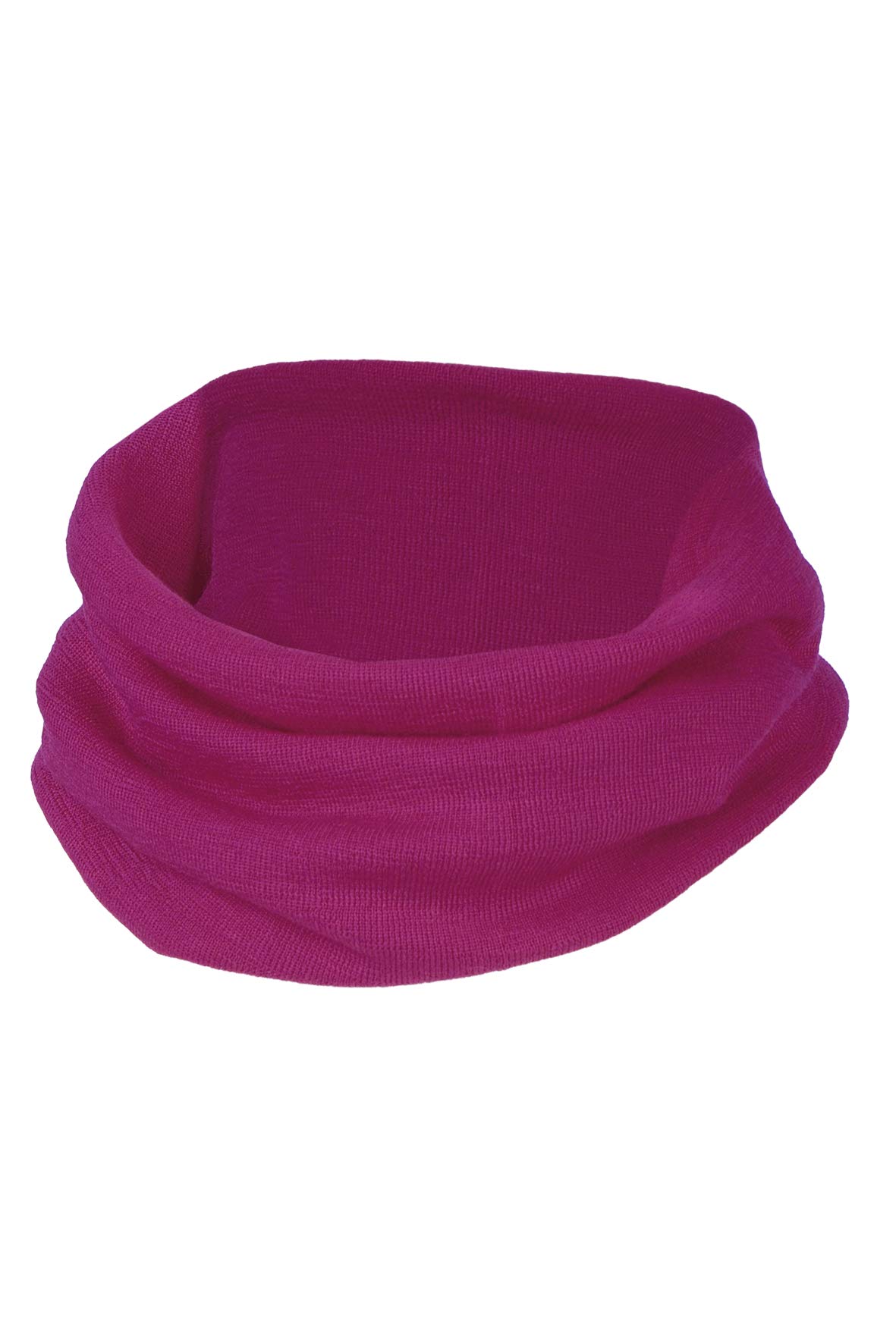 Engel MERINO wool SILK children Loop scarf neck-warmer snood neck gaiter round scarf girl boy (Raspberry)