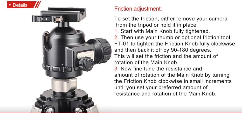 SUNWAYFOTO XB-52DL Tripod Ball Head w Arca Compatible Duo Lever Screw Clamp Low Profile 132lb Max Load