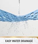 HITSLAM Bathtub Mat Non Slip, 70x38cm TPE Bath Mat for Tub, Efficient Drainage Bathroom Shower Mat with Suction Cups, Bath Tub Mat, Soft on Feet and Easy to Clean, Blue